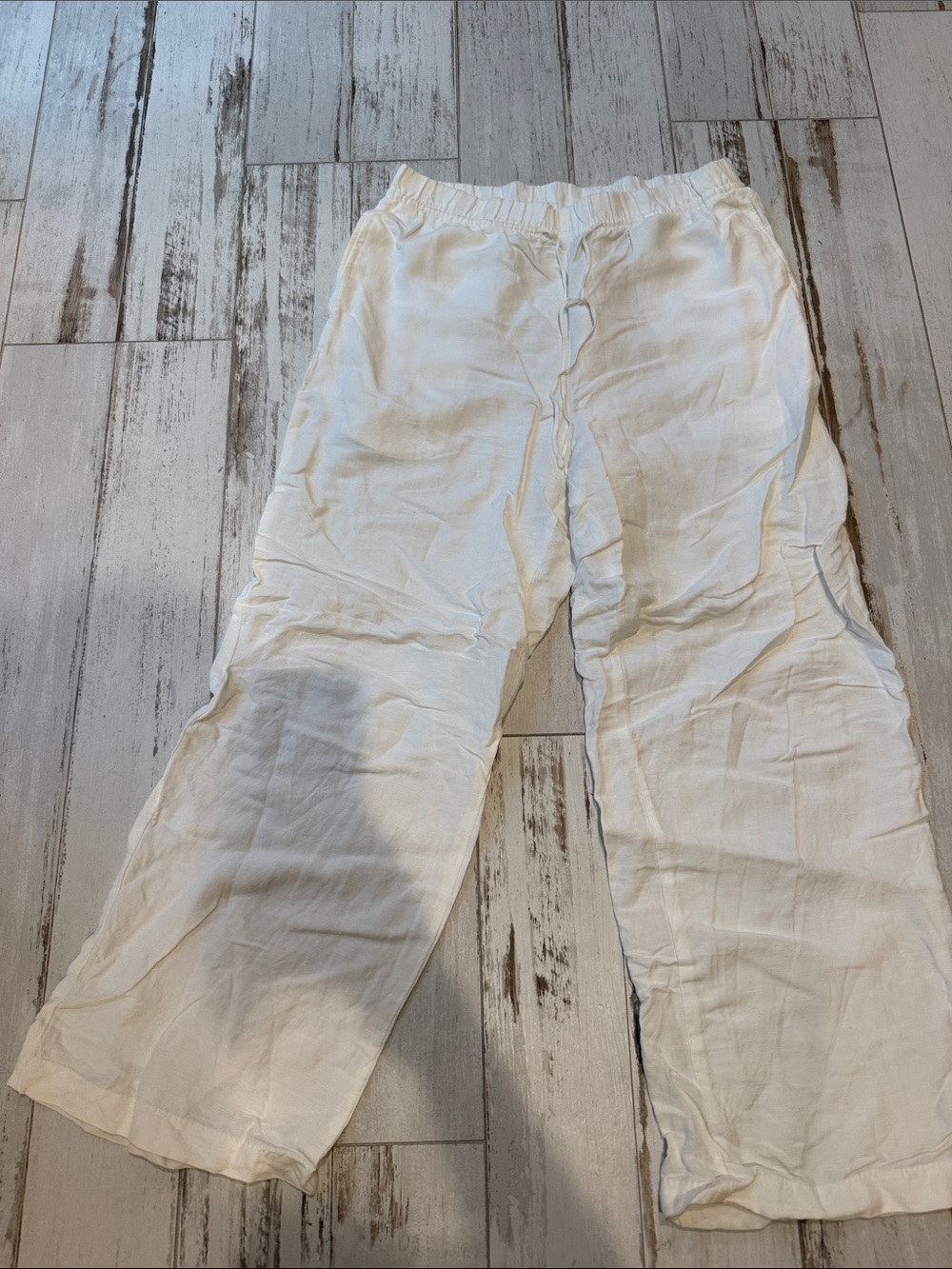 H&M White Wide Leg Pants